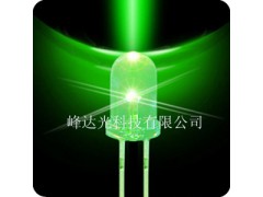 F5mm白發翠綠光 綠光圓頭超亮發光二極管-- 深圳市峰達光科技有限公司