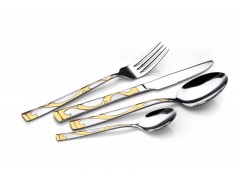 精美鍍金款 不銹鋼刀叉 西餐具刀叉勺套裝 4件套 高質(zhì)量刀叉-- 揭陽市百仕頓五金實業(yè)有限公司