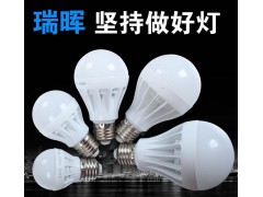 正品瑞暉LED燈泡LED節能燈廠家直銷正品瑞暉塑料仿陶瓷款7w 球泡燈-- 河南金酷照明有限公司
