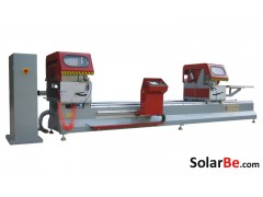 共飲鋁邊框數控雙頭精密切割鋸-光伏電池組件設備-- 濟南新五岳光伏科技有限公司