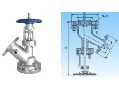 進口保溫放料閥角式漿料閥-- 北京永德寶閥門有限公司