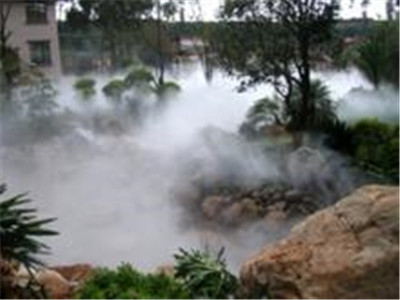 假山水池邊的景觀人造霧價格優惠-- 深圳通寶環境技術有限公司