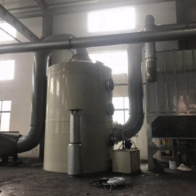 處理酸堿廢氣的PP噴淋塔-- 太倉市吉利防腐化工設備有限公司
