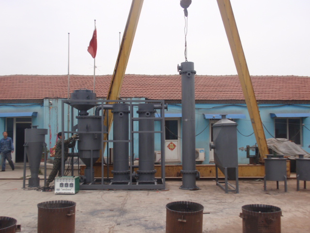 全新秸稈氣化成套設備，秸稈氣化設備產(chǎn)生藍火-- 山東潤華環(huán)保設備公司