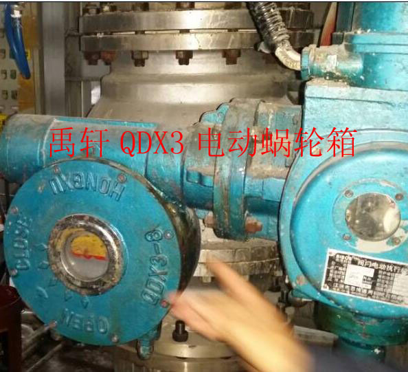 上海禹軒出口型QDX3雙級蝸輪箱 配套天然氣球閥執行器-- 上海禹軒泵閥有限公司
