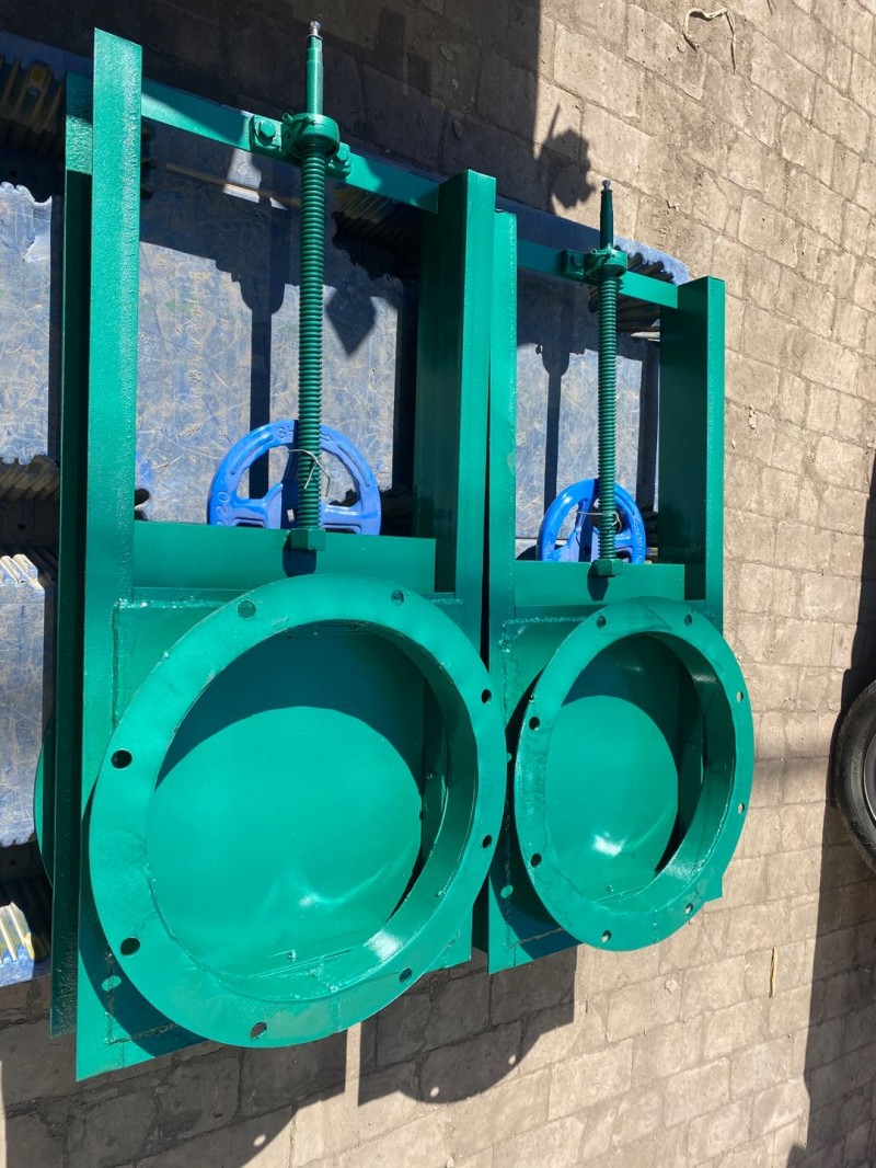 插板閥圓口手動(dòng)500的制作-- 河北康洲環(huán)保設(shè)備有限公司