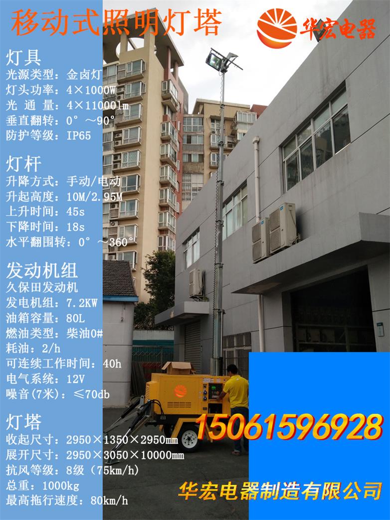 HMF961 4*200wLED戶外移動(dòng)照明車自動(dòng)升降-- 宜興市華宏電器制造有限公司銷售部