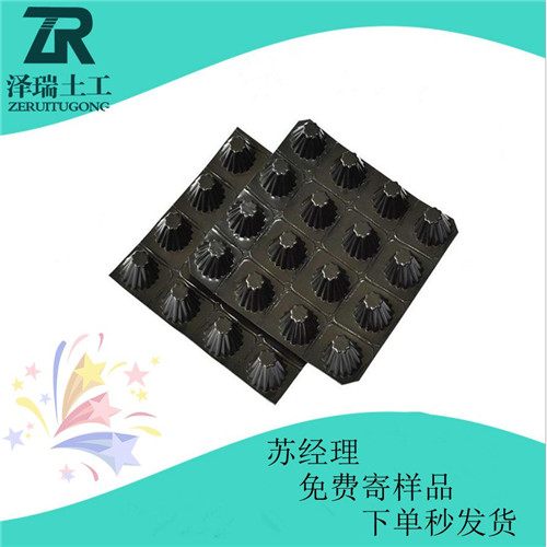 石家莊凸殼式塑料排水板-車庫疏水板-- 泰安市澤瑞排土工材料有限公司