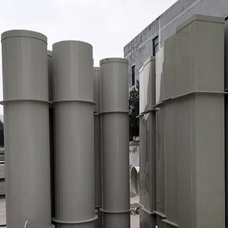 PP風管 通風管道 法蘭連接PP排風管 加工定制生產廠家-- 陜西卓馳環保設備有限公司