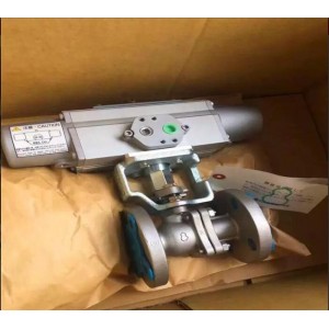 日本日立氣動不銹鋼法蘭球閥 絲扣法