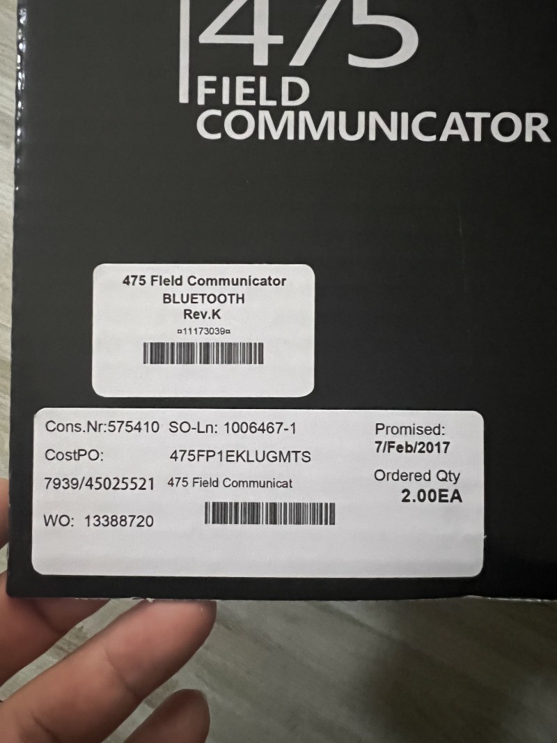 Emerson?475手操器-- 上海 冠寧科技發展有限公司