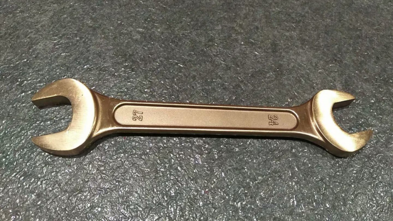 防爆雙頭呆扳手鋁青銅鈹青銅無火花開口5.5-22mm-- 河北拓開防爆工具有限公司