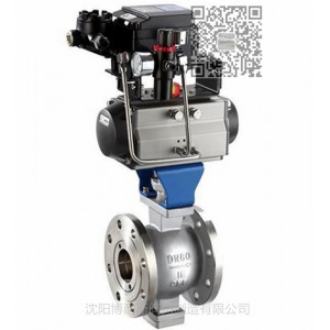 氣動調節閥型V型球閥，氣開-氣閉型球