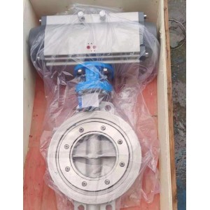 蓋米單雙作用氣動對夾式襯膠襯氟蝶閥