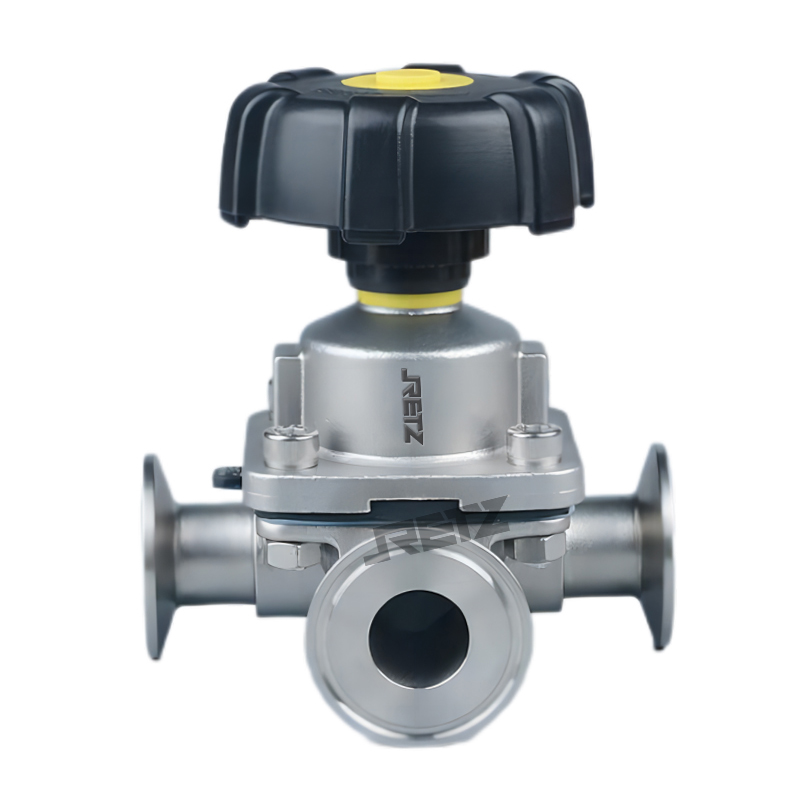 進口衛生級三通隔膜閥 無菌三通閥-- 富林克泵閥制造（上海）有限公司