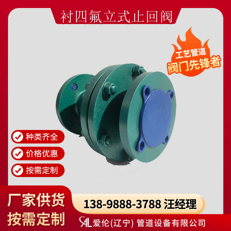沈陽防腐止回閥廠家，H44F46 襯氟止回閥-- 愛倫（遼寧）管道設備有限公司